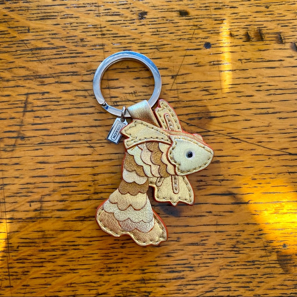 Rare Coach Metallic Goldfish Keychain